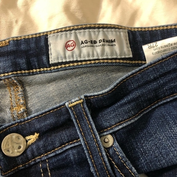 AG-ED Denim distressed skinny ankle blue Jeans size 27​ - Picture 4 of 6